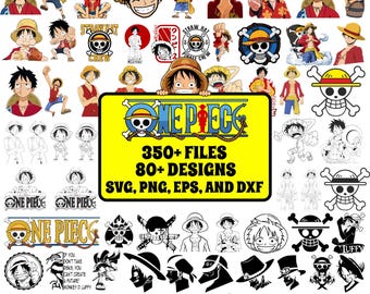 Paquete de más de 350 archivos SVG de One Piece, Megapaquete de diseños de aventuras piratas de anime • Personajes estilo manga • Descarga digital
