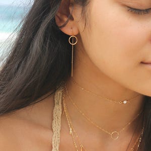 Circle threader earrings online
