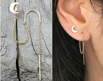 *CKstella* 14K Gold gf Ball Dangle Ear Thread Threader Earrings #872 *CKstella* 14K Gold gf Ball Dangle Ear Thread Threader Earrings #872