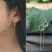 Sari Friedman reviewed Threader earrings, 925 sterling silver, threaded thread with eternity circle ring, pair dangle drop earrings, simple everyday jewelry