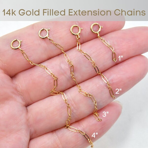 14k Gold filled Extension chain, extender chain, add to your necklace, bracelet or anklet, layering length adjustment, dainty, delicate