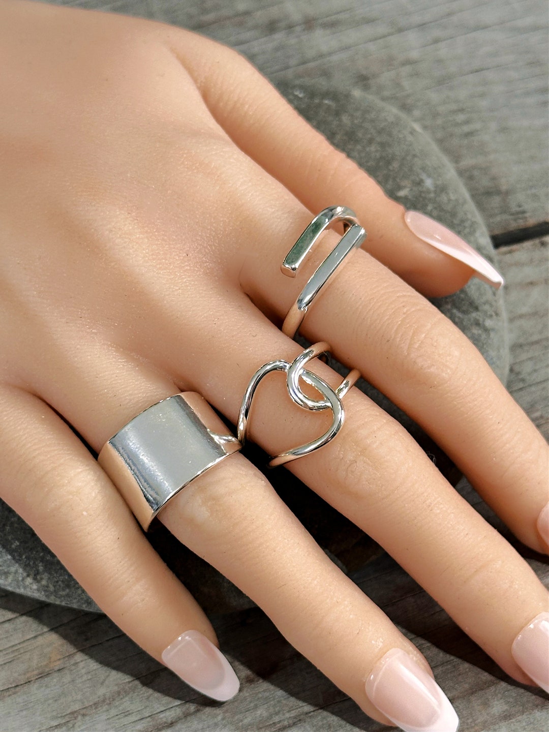 Sterling Silver Ring, Adjustable Ring, Gift for Her, Silver