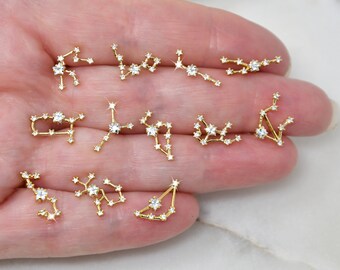 Zodiac constellation earrings discount