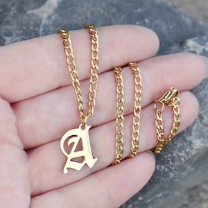 Collar inicial para hombres, acero inoxidable chapado en oro de 18k, impermeable, carta personalizada, joyas para hombre, unisex, regalo para él, novio
