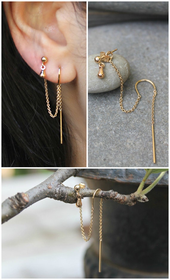 Details more than 275 gold threader earrings