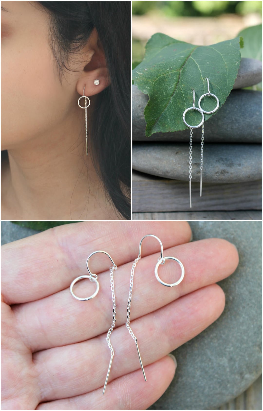 Simple 2024 thread earrings