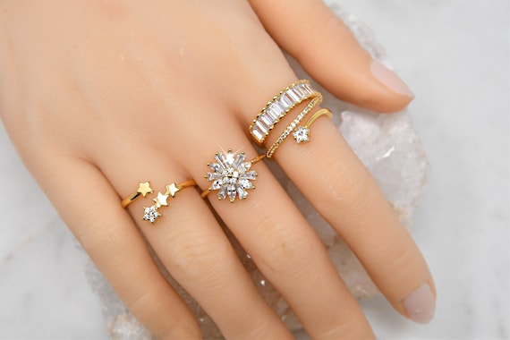 Ring Sets Fingers Simple | Simple Finger Rings Gold | Gold Finger Rings  Designs - 8 - Aliexpress