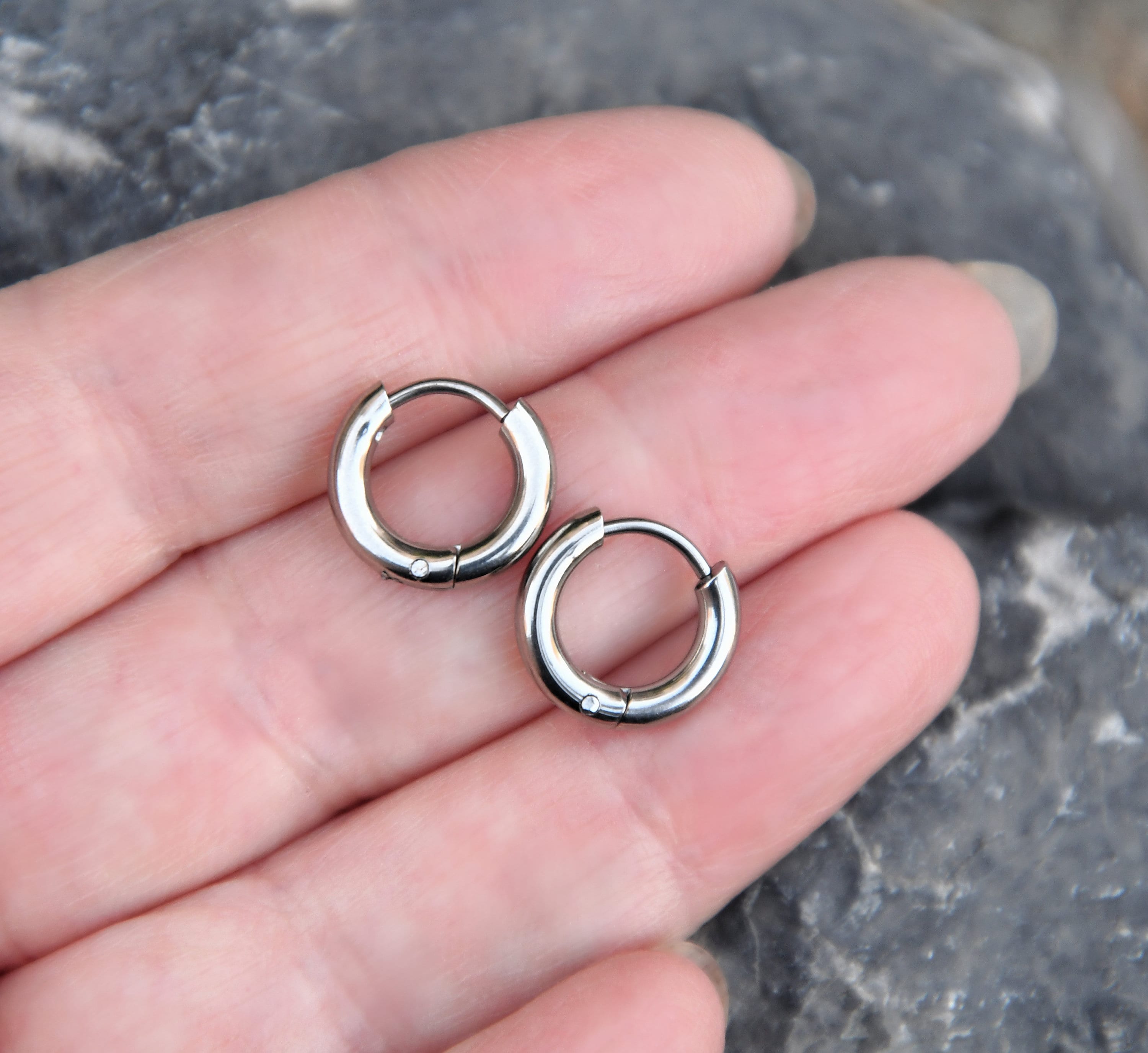 Sterling Silver Mini Huggie Hoops