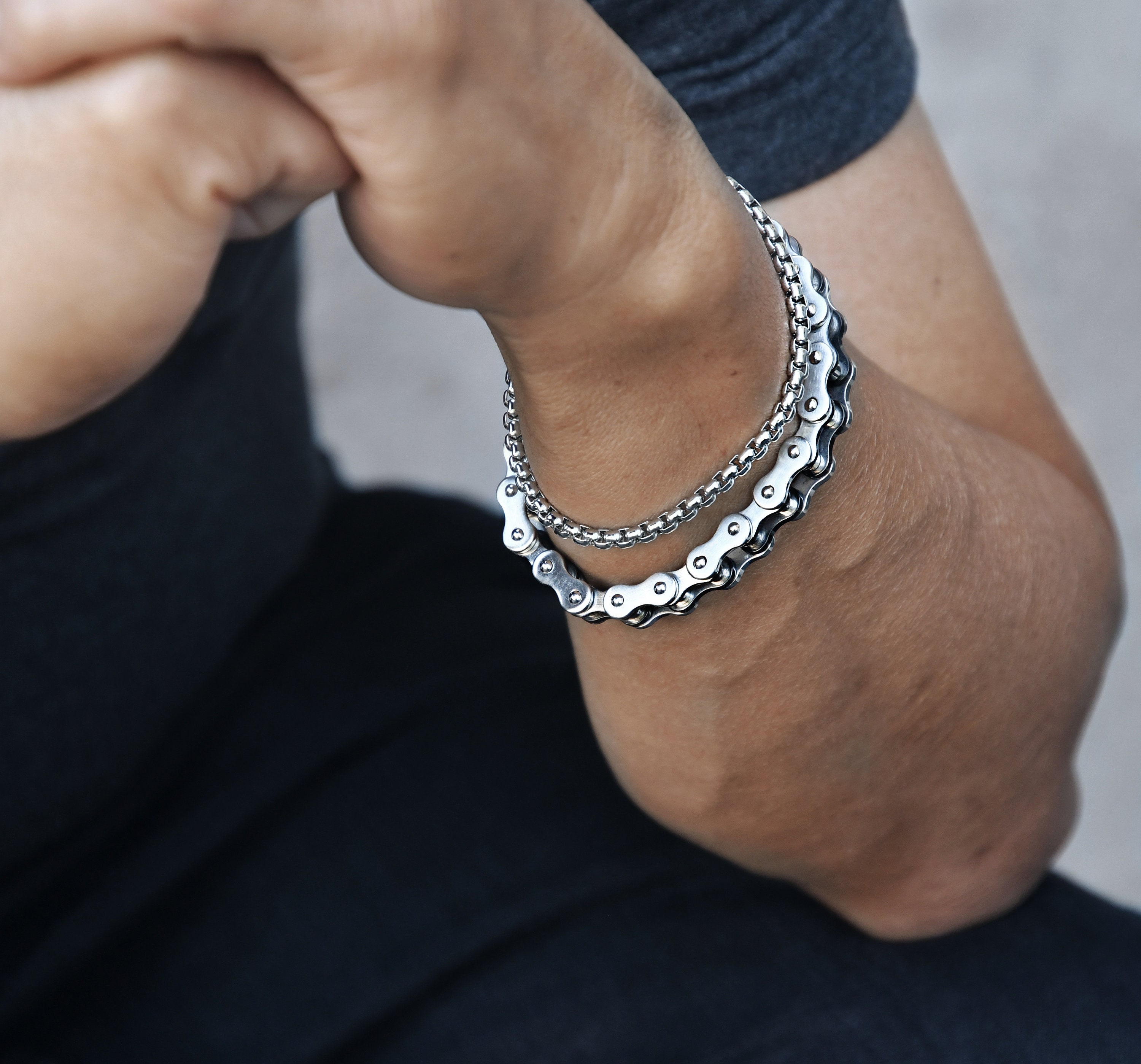 Gabriel & Co. Men's Silver Tubular Chain Bracelet – TrueBijoux