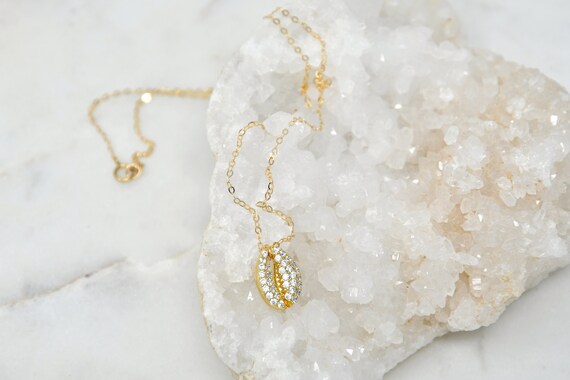 Cowrie Shell Necklace 14k Gold Filled 