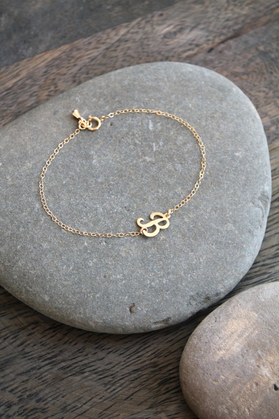 Script initial best sale bracelet