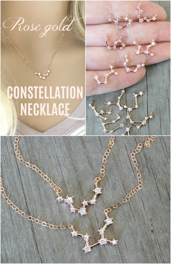 Zodiac star store constellation necklace