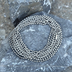 Men wrap bracelet, Stainless steel ball chain, non tarnish waterproof, silver men&#39;s jewellery, gift for him, man chain bracelet, boyfriend