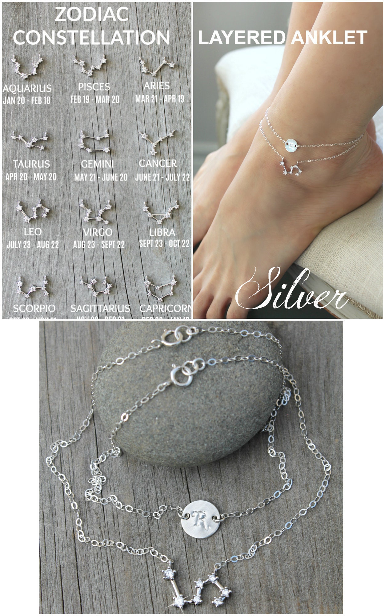 Virgo Etsy Anklet -