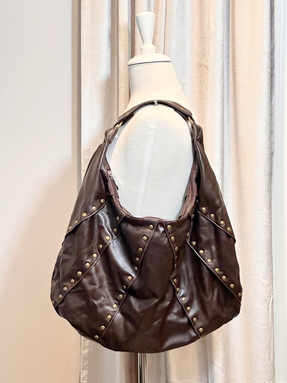 Chocolate brown leather purse cheap