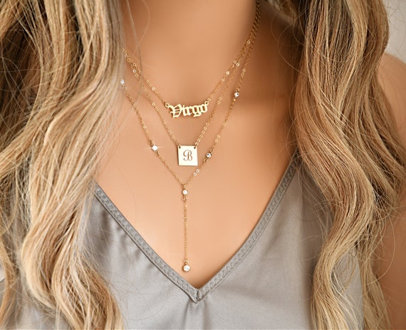 Cubic zirconia outlet y necklace