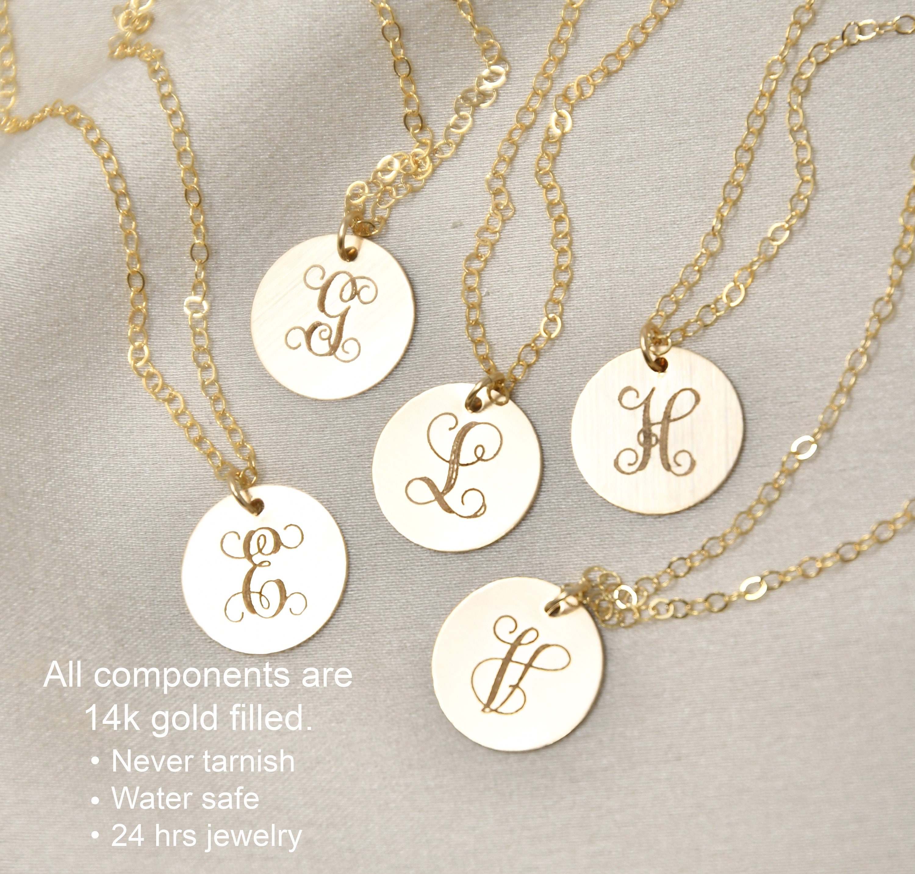 Halora Bubble Letter Necklace Gold Kette Mit Buchstaben Anhänger