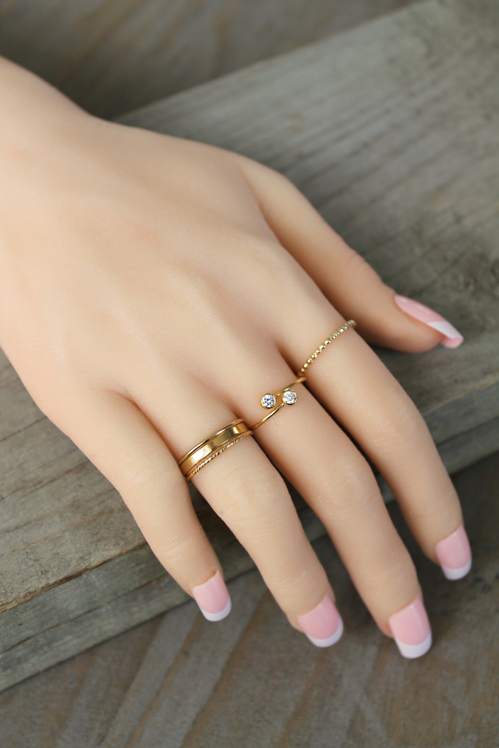 Ring 14k Gold Filled Stacking Finger Rings Minimal Dainty Etsy