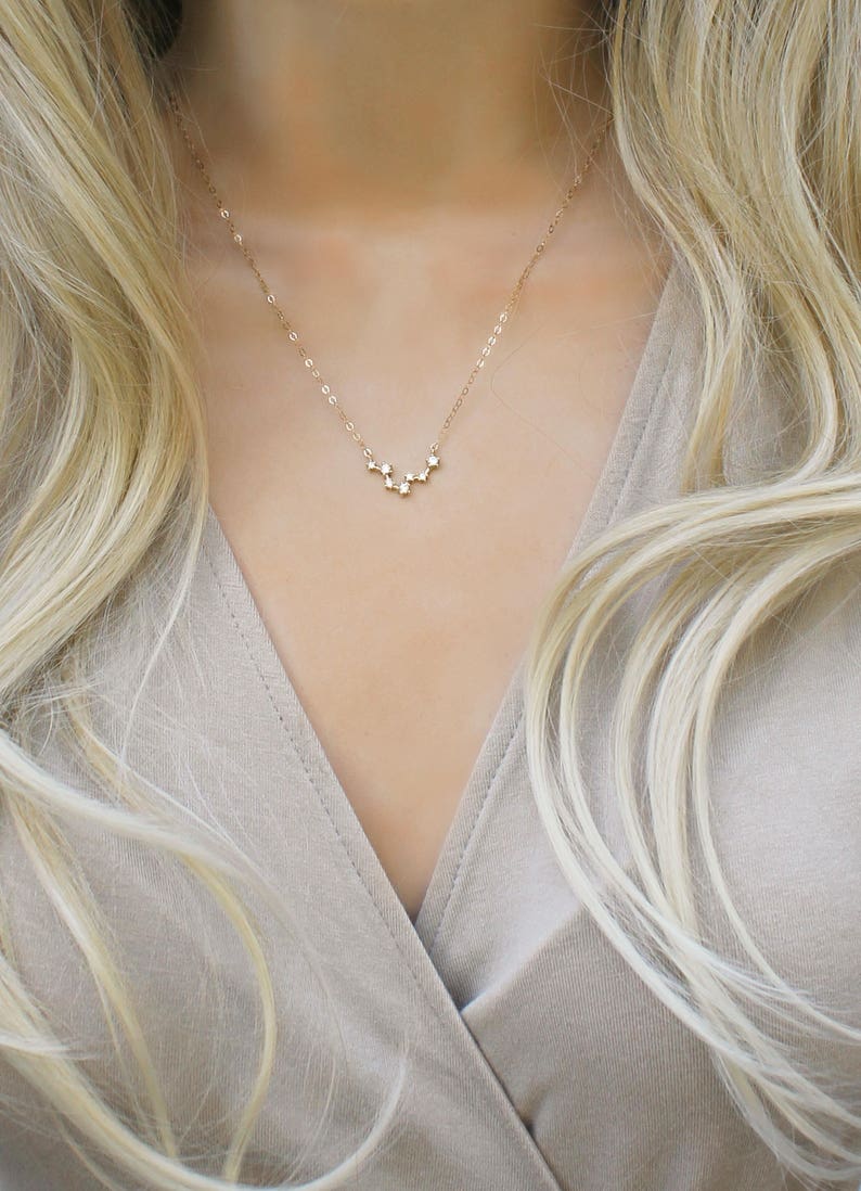 Zodiac Enamel 12 Constellation Inlaid Cubic Zirconia Necklace