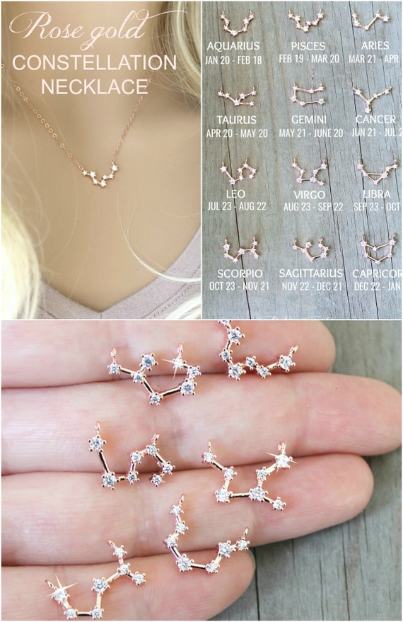 Taurus constellation necklace in gold - Delftia science jewelry