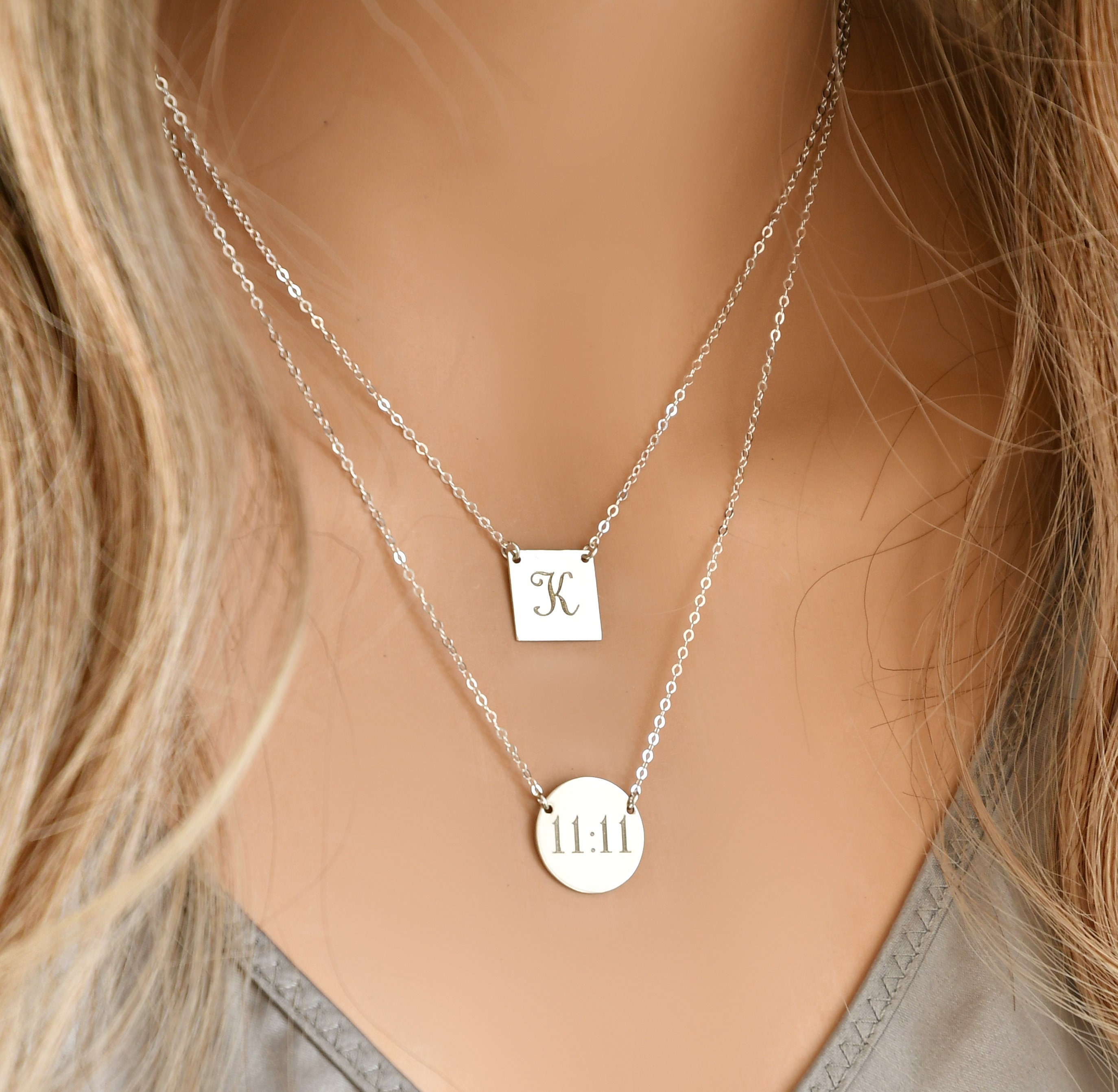 11:11 Number Necklace, All 14k Gold Filled, 925 Sterling