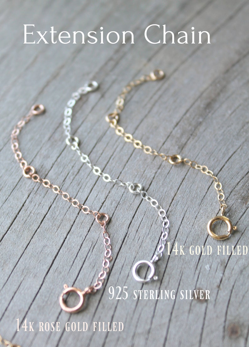 Extension Chain Extender Chain 14k Gold Filled 925 Sterling Etsy