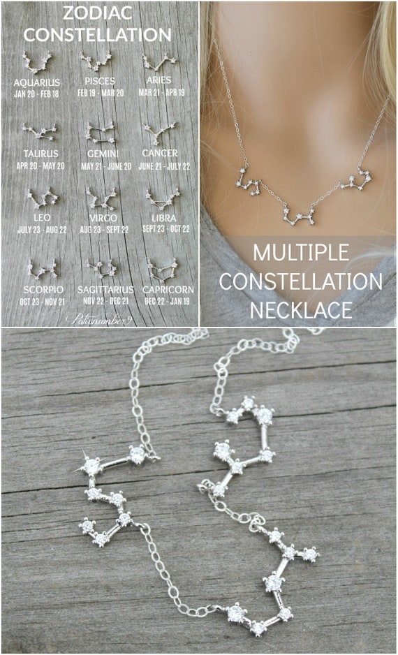 Nanplanetsilver 925 Sterling Silver Zodiac Sign Constellation Gold Zodiac  Horoscope Necklace at Rs 1000 in Jaipur