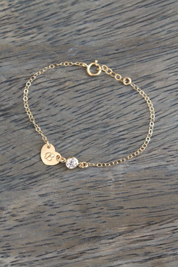 Braccialetto personalizzato con iniziale, placcato oro 18 K, in acciaio