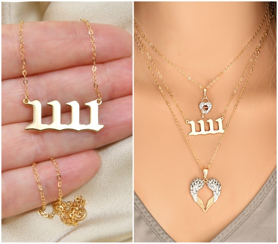 11:11 Number Necklace 14k Gold Filled 