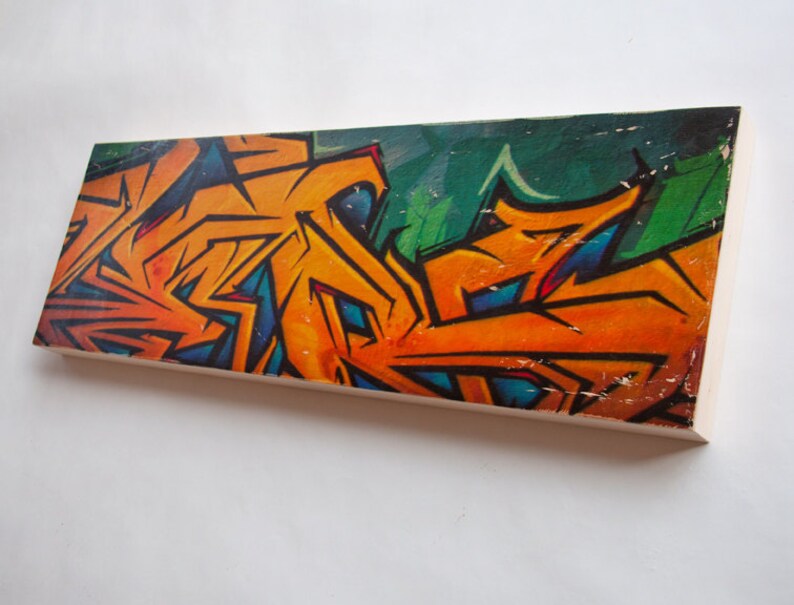 Graffiti de oro edición limitada fino arte Foto | Etsy