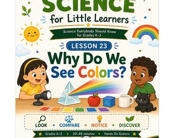 Why Do We See Colors Science Lesson K 2 | Light and Color Activities Worksheets