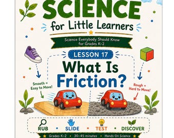 What Is Friction Science Lesson K 2 | Force and Motion Activities Worksheets
