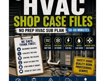 HVAC Shop Case Files CTE Lesson | No Prep Sub Plan | HVAC Safety and Problem Solving | Grades 9-12+