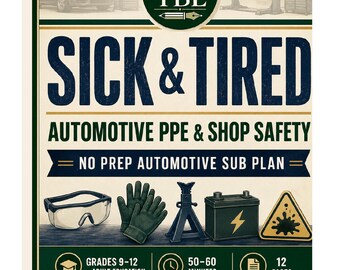Automotive PPE & Shop Safety Lesson | No Prep Sub Plan (Digital Download)