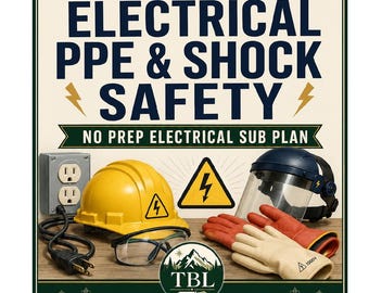 Electrical PPE and Shock Safety CTE Lesson | No Prep Sub Plan | Electrical Safety | Grades 9-12+
