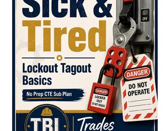 Nozioni di base sul blocco e l'etichettatura (Lockout Tagout) - Lezione CTE / Piano di lezione per supplenti senza preparazione / Sicurezza sul lavoro / Classi 9-12+