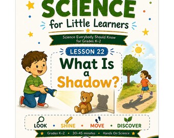What Is a Shadow Science Lesson K 2 | Light and Shadows Activities Worksheets