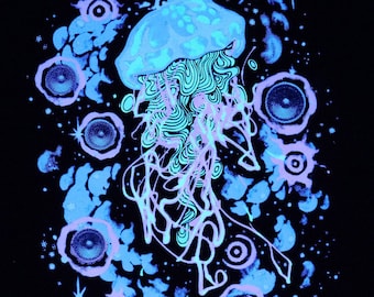 Black Hyph Jelly- Glow in the Dark Unisex Tank includes FREE BLACK LIGHT