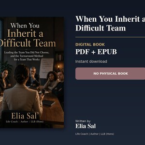 Cuando heredas un equipo difícil / Bienestar y confianza en el trabajo / Libro electrónico de autoayuda / PDF + EPUB