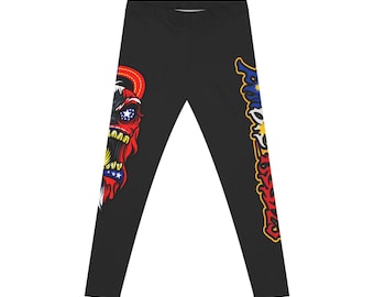 Patriotic Skull Face Leggings | All-Over Print