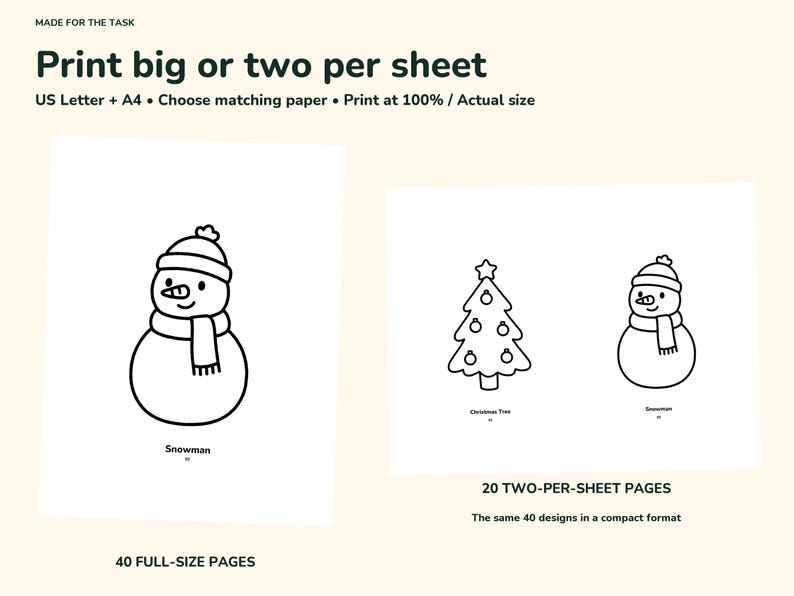 Christmas Coloring Pages for Kids Printable, 40 Bold Easy Pages image 5