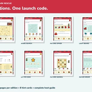 Christmas Escape Room Kids Printable, Sleigh Spark Rescue for Ages 6-10 image 2
