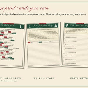 Christmas Pass the Present Game Printable, 7 Left Right & Rhyme Games image 5