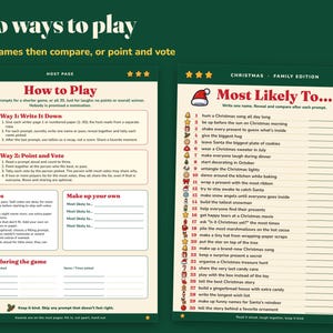 Christmas Most Likely To Game for Kids, Printable Family Party Game image 3