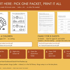 Thanksgiving Party Games Bundle Printable, Bingo and Kids Activities image 2