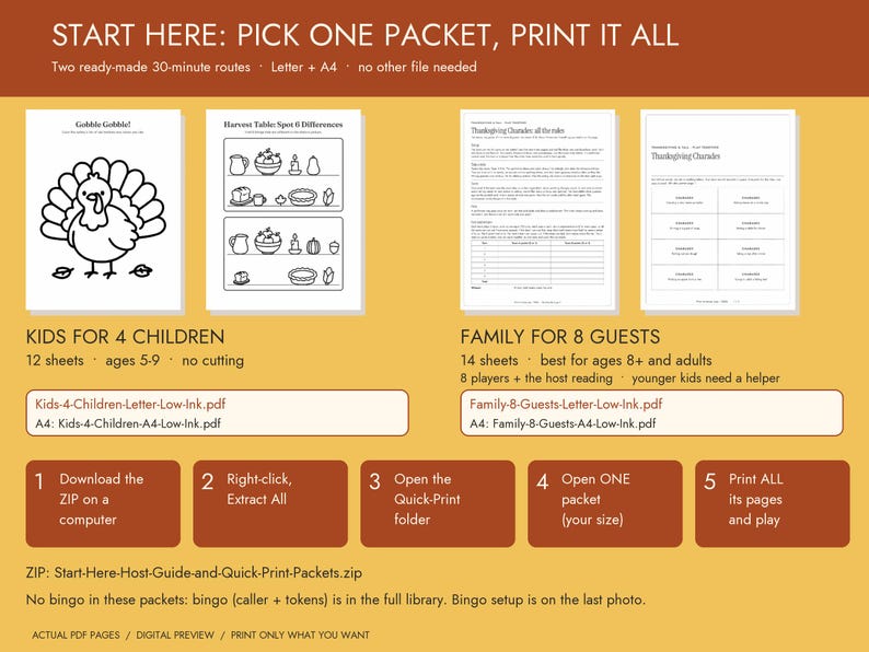 Thanksgiving Party Games Bundle Printable, Bingo and Kids Activities image 2