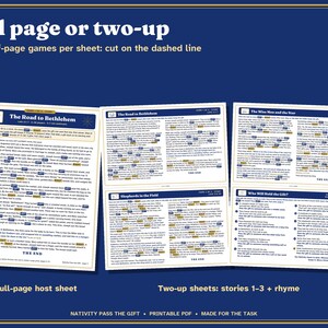 Nativity Left Right Game Printable, Christmas Gift Exchange for Church image 6