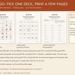 Thanksgiving Party Games Bundle Printable, Bingo and Kids Activities image 7