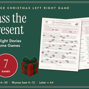 Office Christmas Left Right Game Printable, Pass the Present Gift Exchange image 1