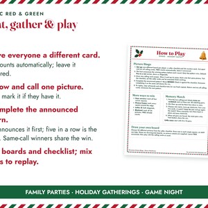 Christmas Picture Bingo Printable, 30 Classic Family Cards image 5